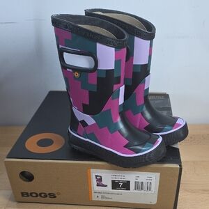 BOGS Multicolor Geometric Pattern Boots Kids Size 7